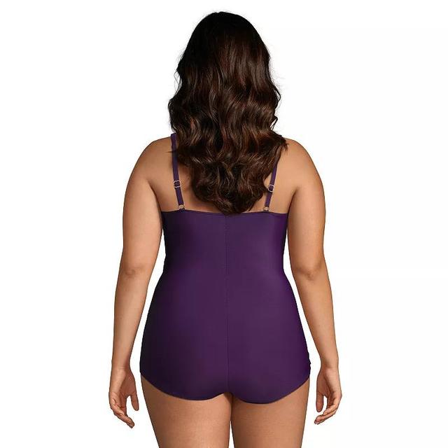 Plus Size Lands End SlenderSuit Skirted One-Piece Swimsuit, Womens Product Image