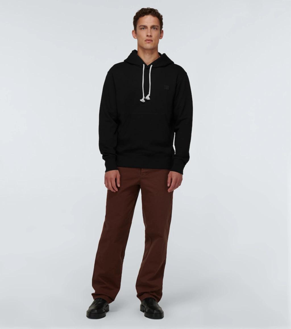 ACNE STUDIOS Mens Black Fennis Branded Cotton-jersey Hoody M Product Image