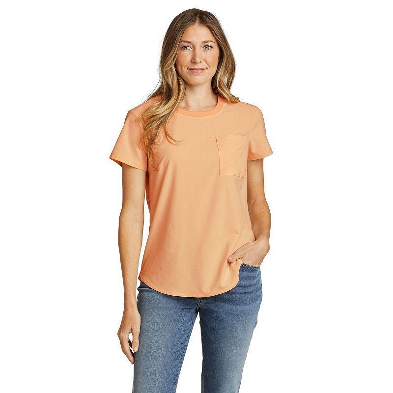 Womens Eddie Bauer Departure Short Sleeve Pocket Tee Lt Orange Product Image