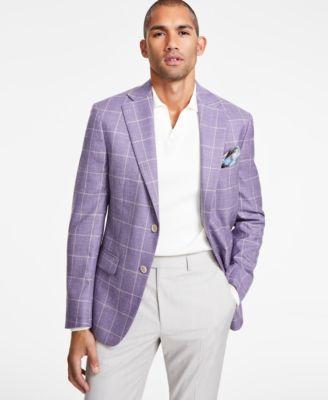 Men's Slim-Fit Windowpane Wool-Blend Sport Coat Product Image