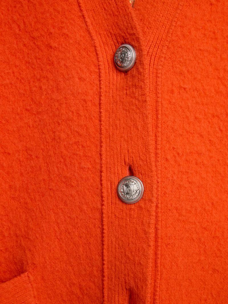 ORANGE OVERSIZED WOOL CARDIGAN Product Image