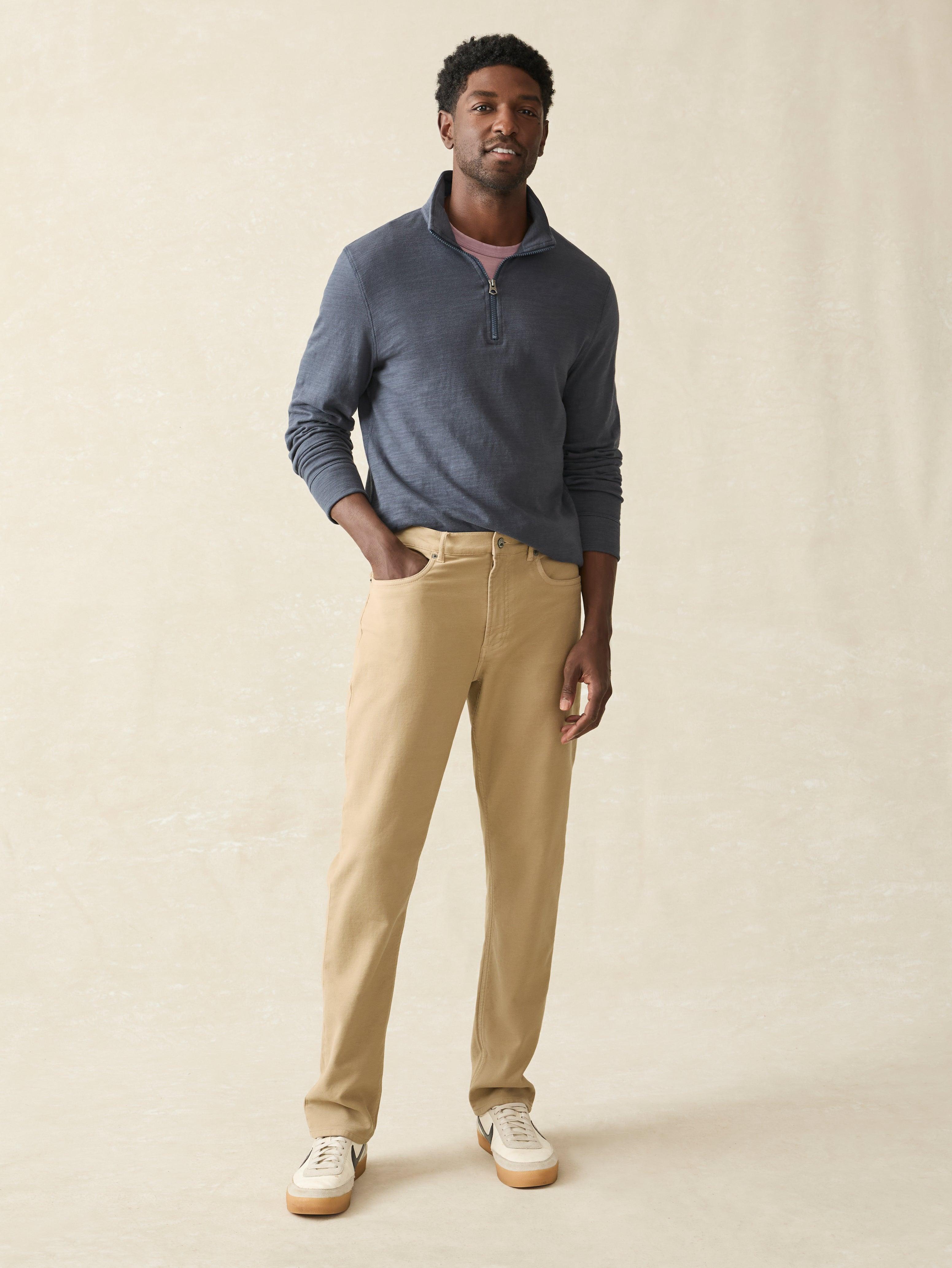 Stretch Terry 5-Pocket Athletic Fit Pant - Desert Khaki Male Product Image