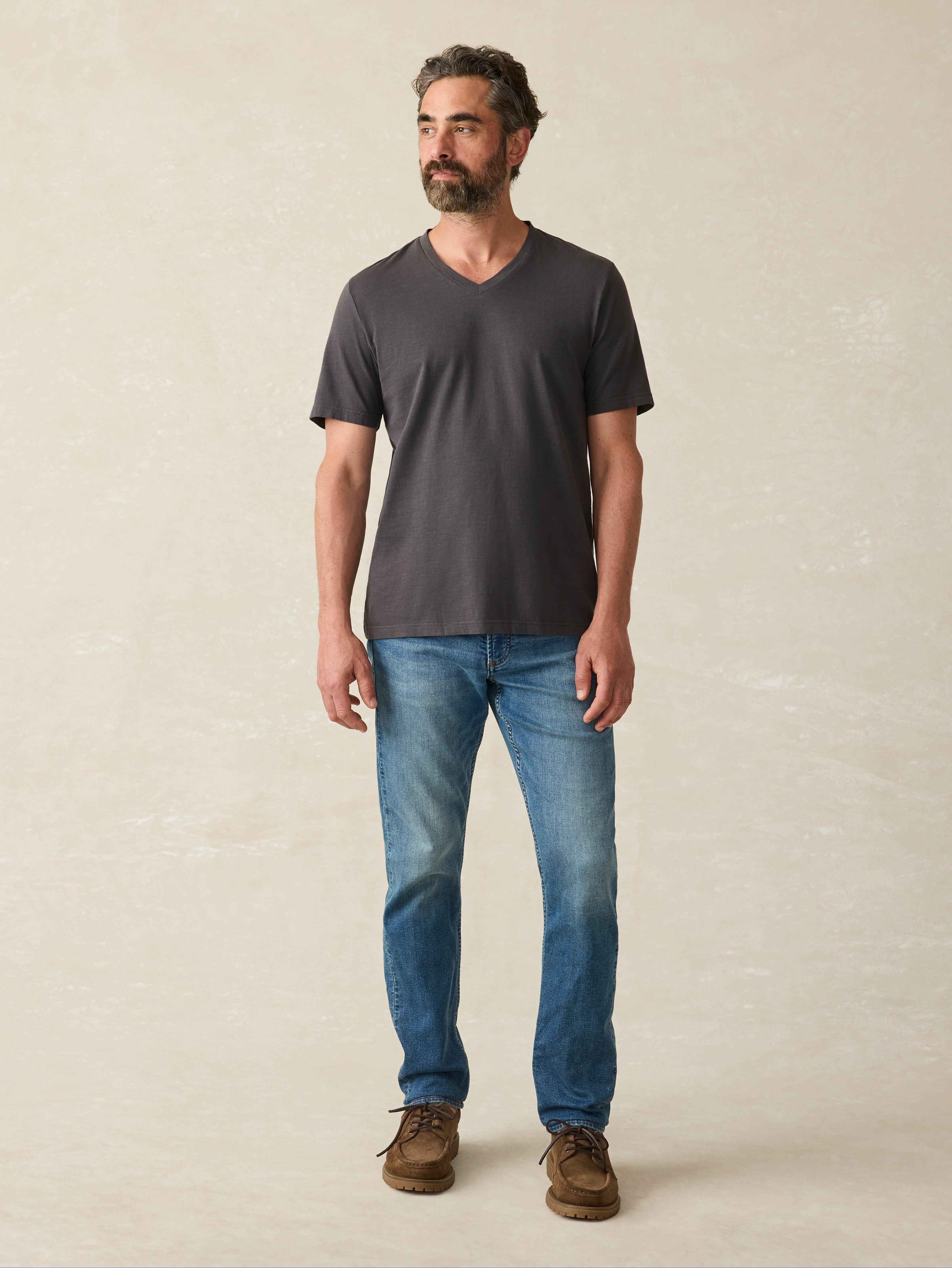 Sunwashed V-Neck Tee - Washed Black Male Product Image