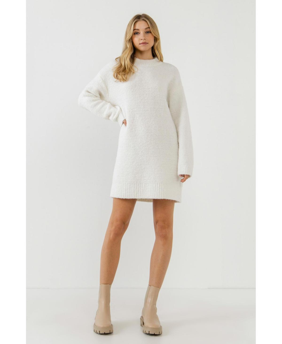 English Factory Womens Long-Sleeved Sweater Dress Product Image