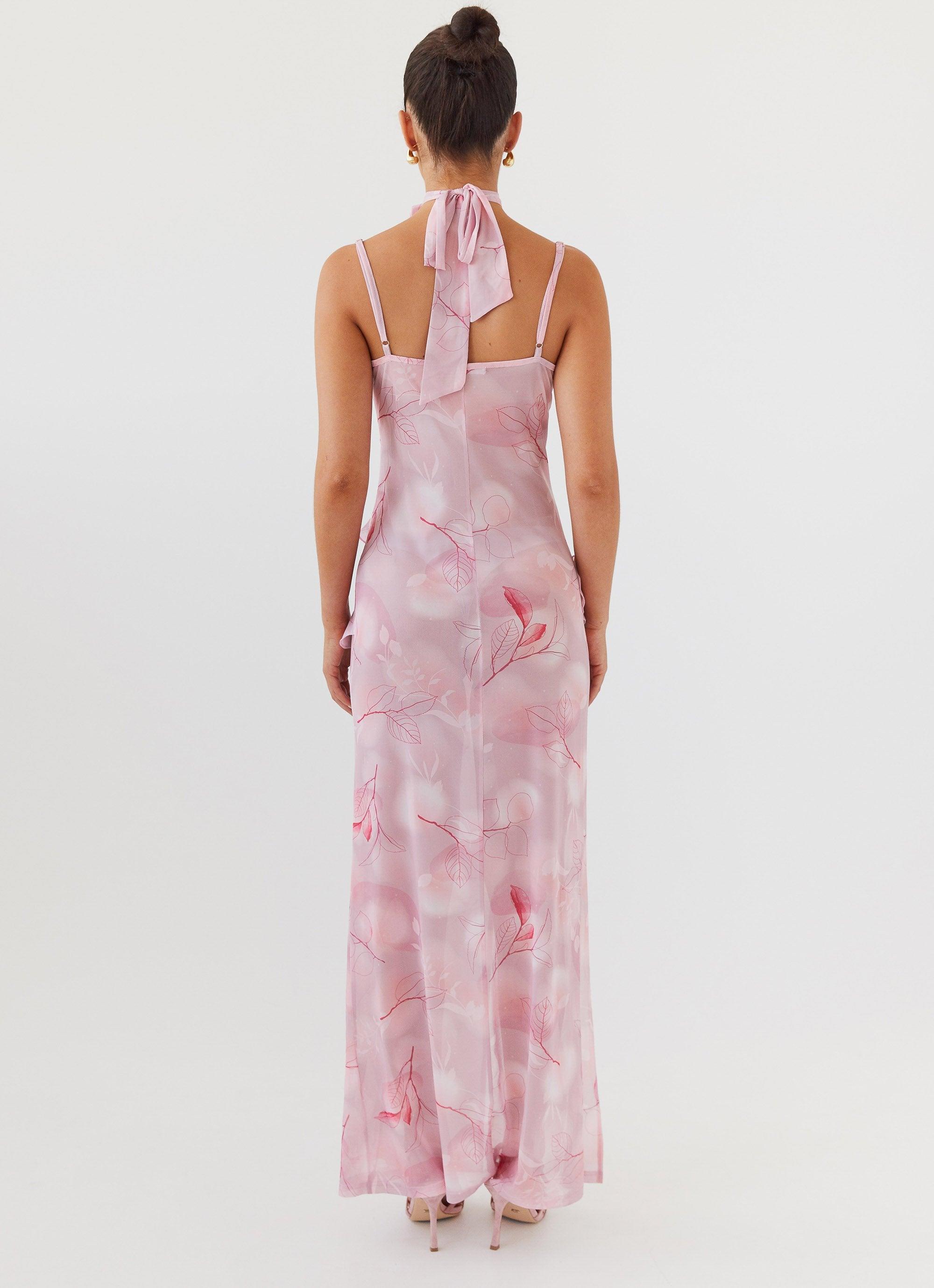 New Romantics Mesh Maxi Dress - Soft Pink Product Image