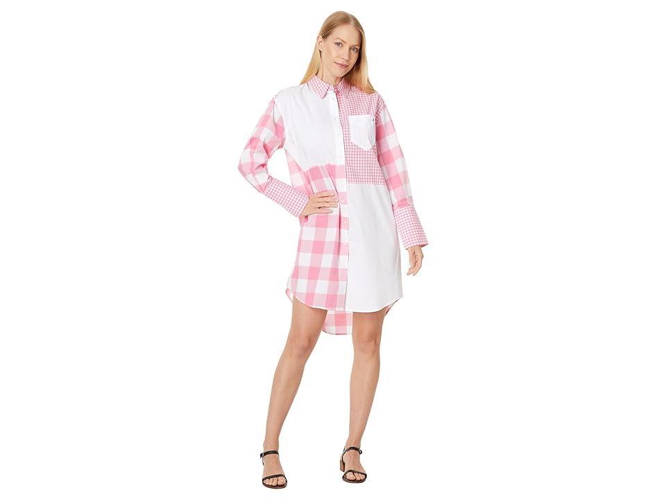 Tommy Hilfiger Gingham Patchwork Dress (Peony Combo) Women's Dress product image