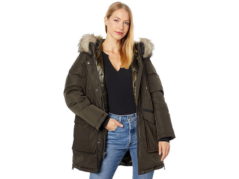 Vince Camuto Camuto Women's Heavyweight Warm Winter Parka Jacket Coat (New Loden) Women's Coat product image