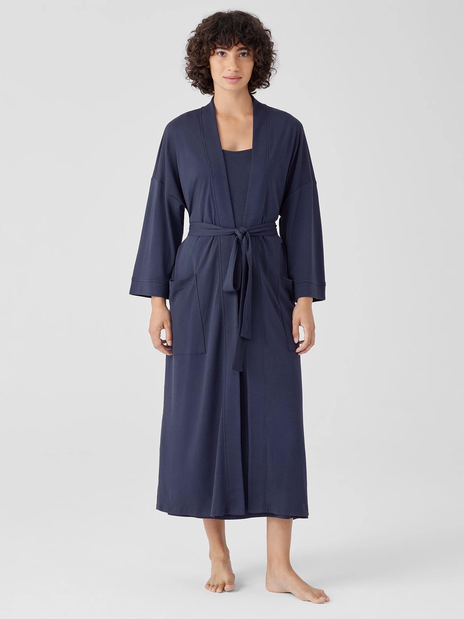 EILEEN FISHER Organic Cotton Interlock Sleep Robefemale Product Image