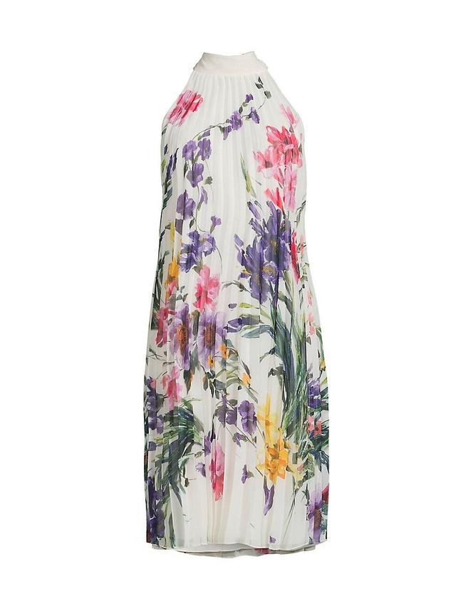 Womens Floral Halterneck Sleeveless Midi Dress Product Image