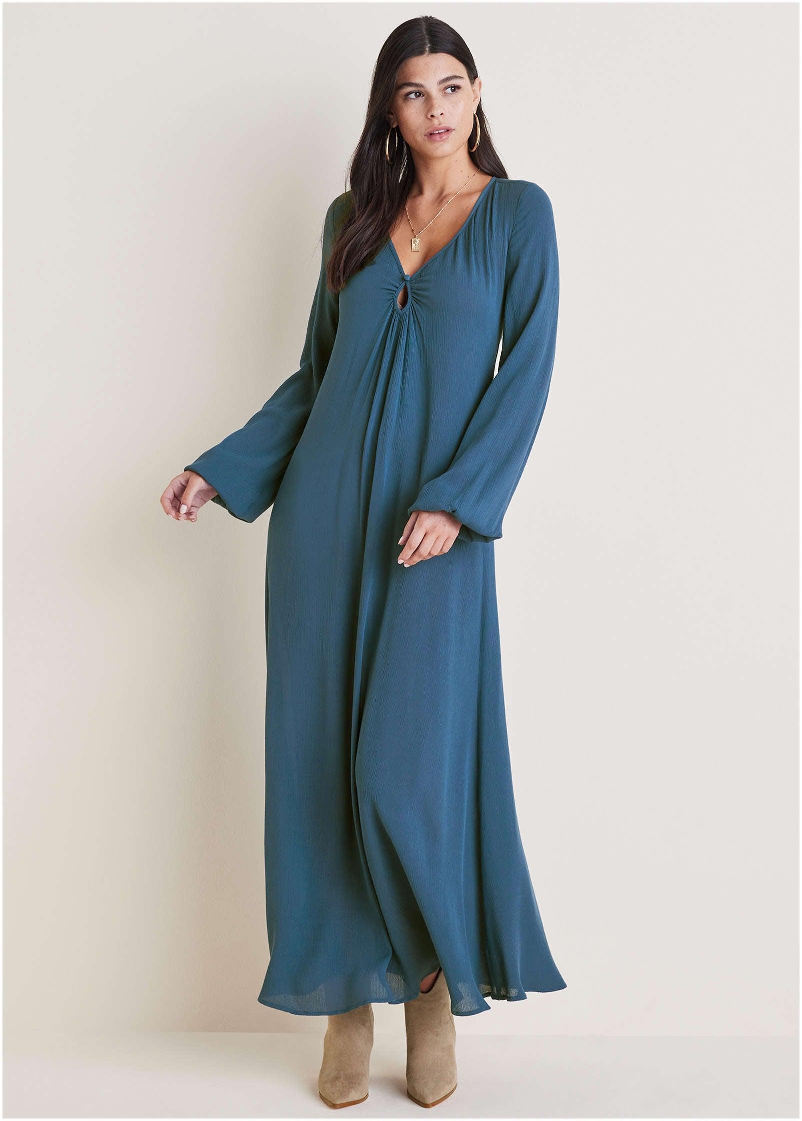 Keyhole Maxi Dress - Navy Product Image