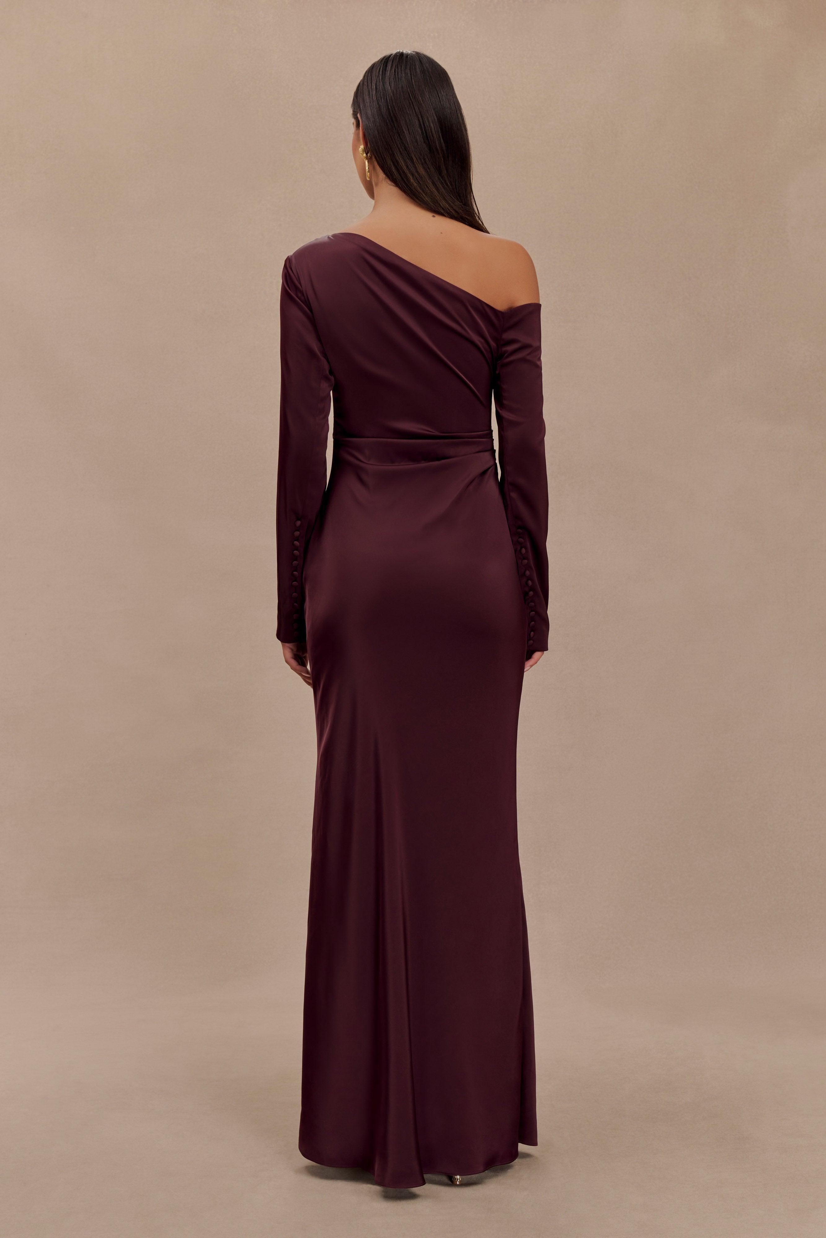 Avery Long Sleeve Maxi Dress - Plum Product Image