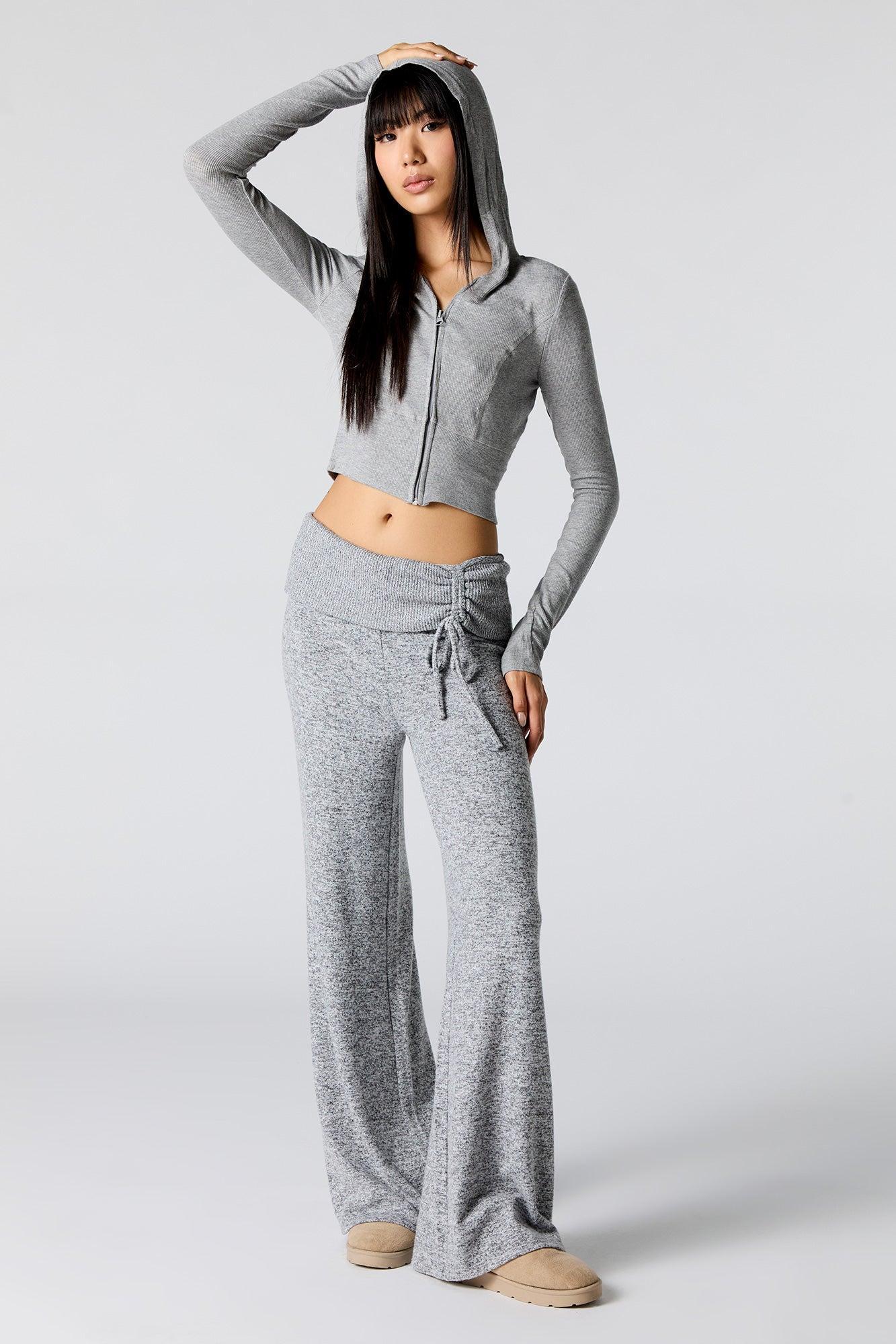 Foldover Drawstring Knit Pant Female Product Image