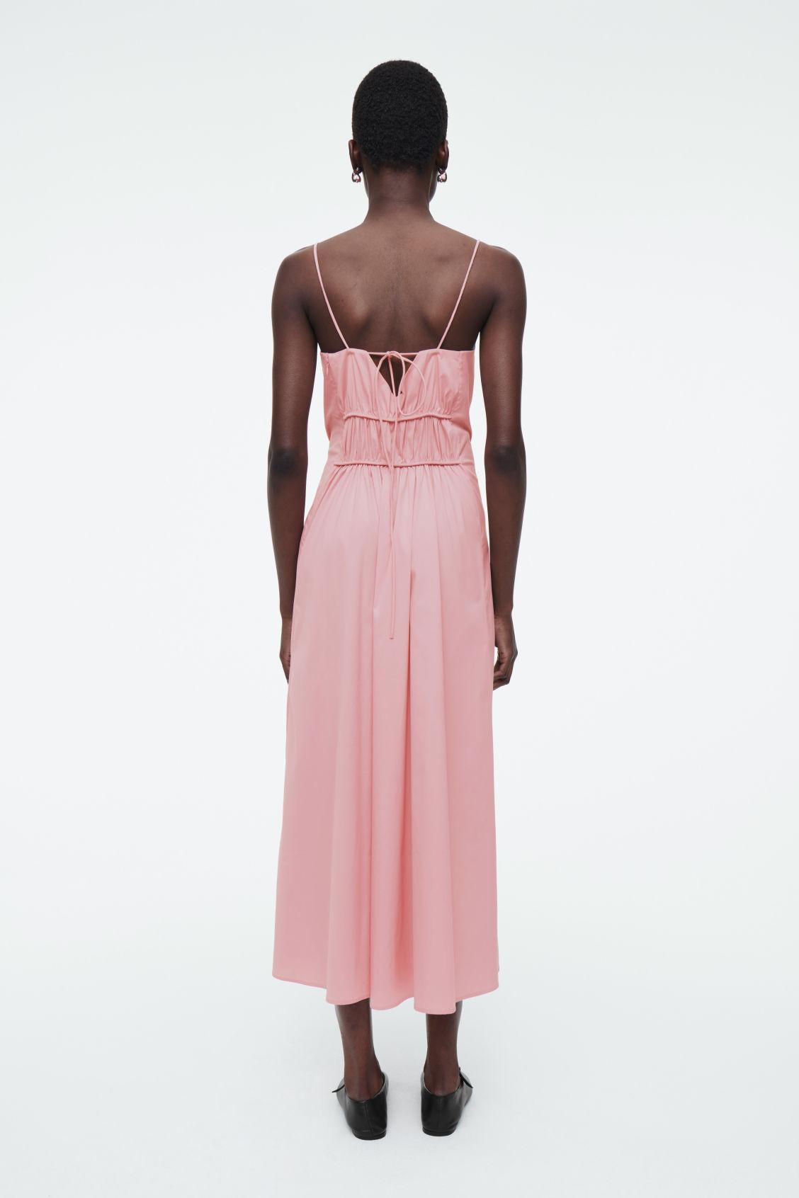 GATHERED-WAIST MIDI DRESS Product Image