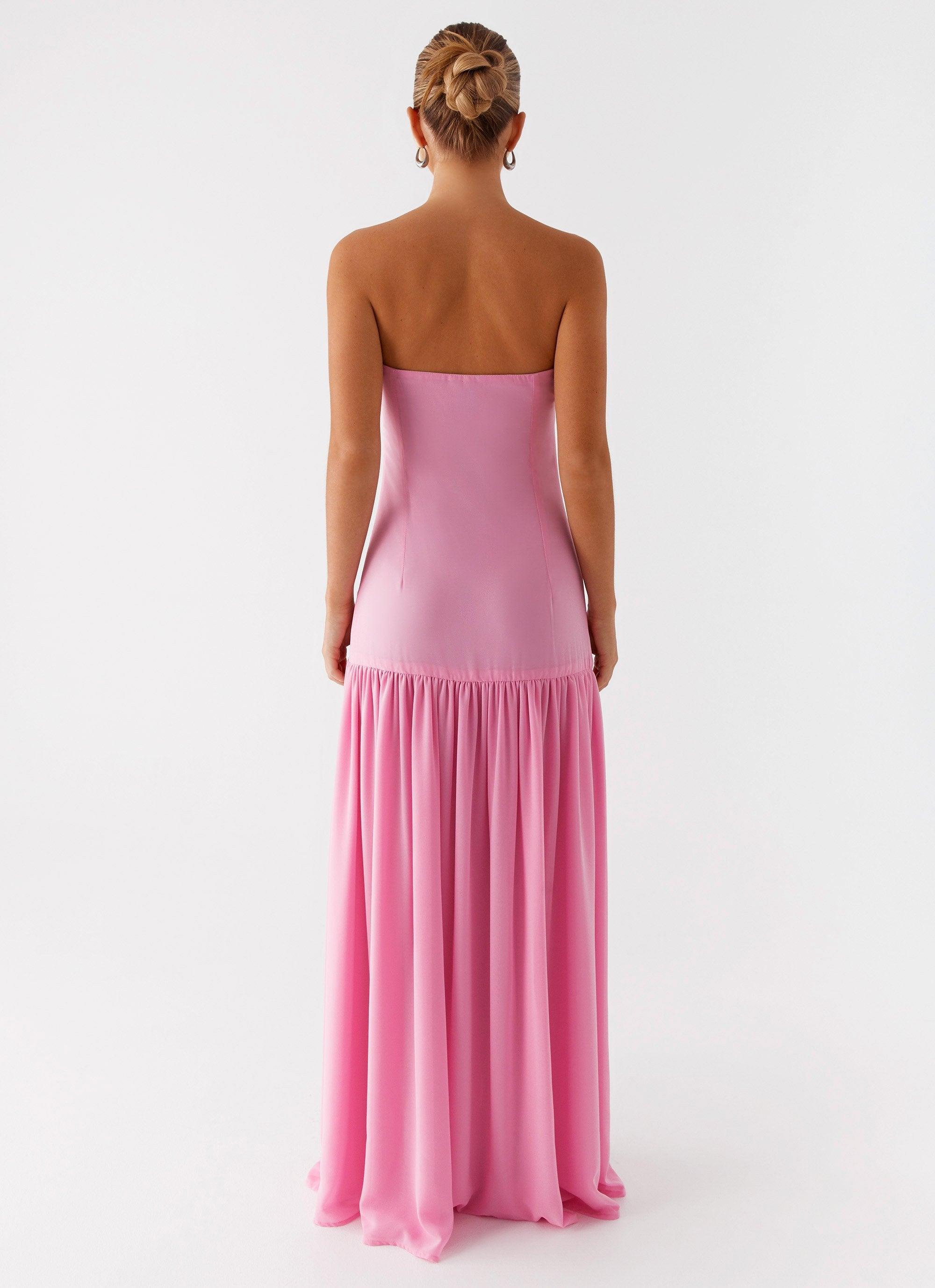 Eden Strapless Maxi Dress - Pink Product Image