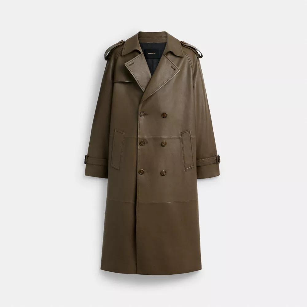 Leather Trench Coat Product Image