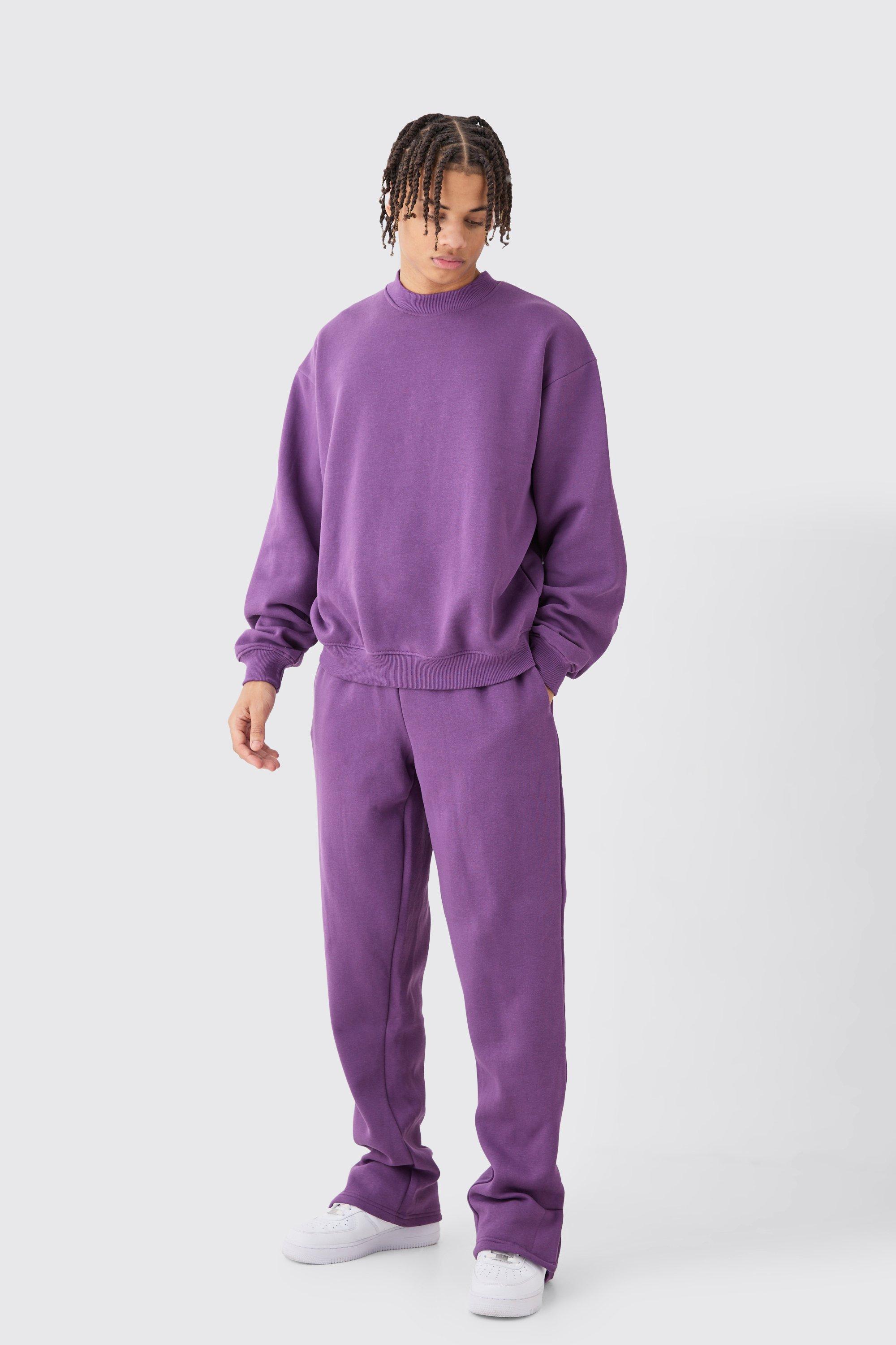 Tall Oversized Boxy Sweatshirt Tracksuit | boohooMAN USA Product Image