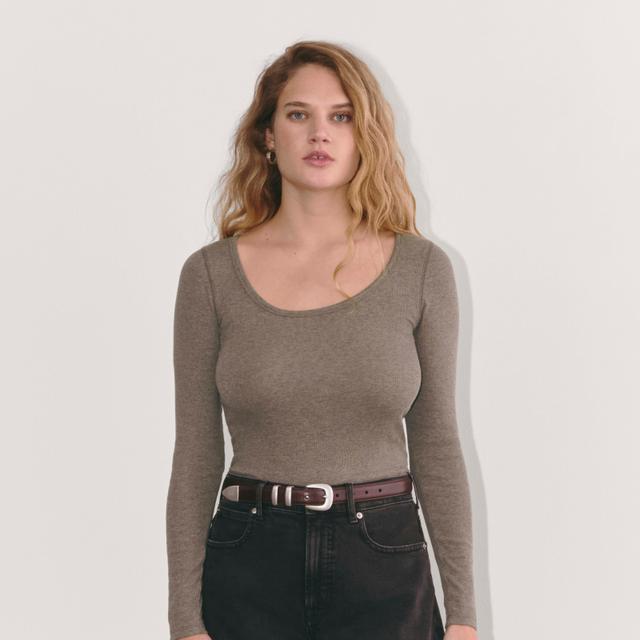 Womens Luxe Rib Long-Sleeve Scoop-Neck T-Shirt by Everlane Product Image