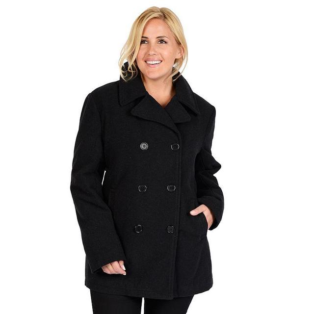 Plus Size Excelled Solid Peacoat, Womens Product Image