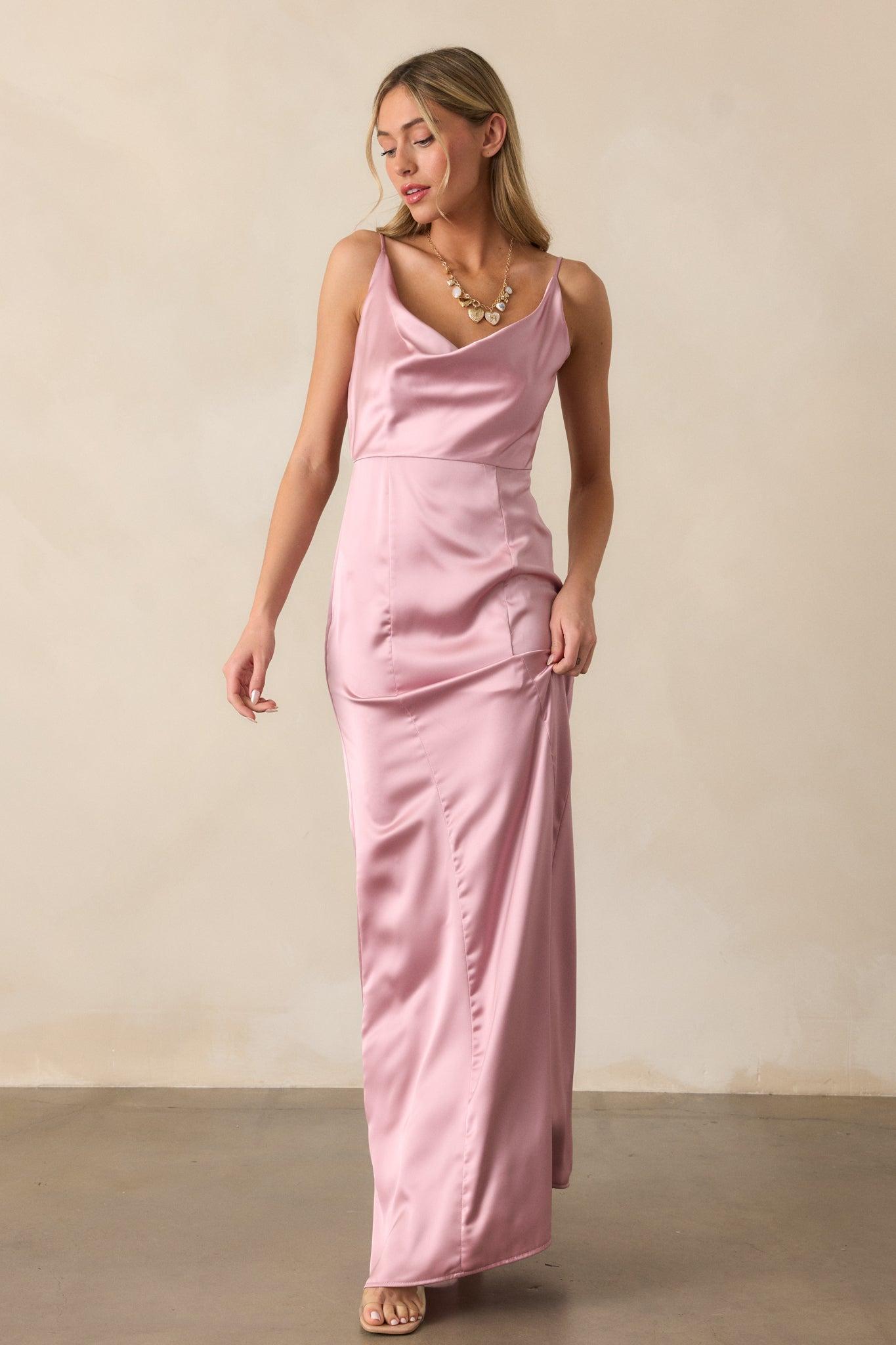 Inner Radiance Pink Champagne Maxi Dress Product Image