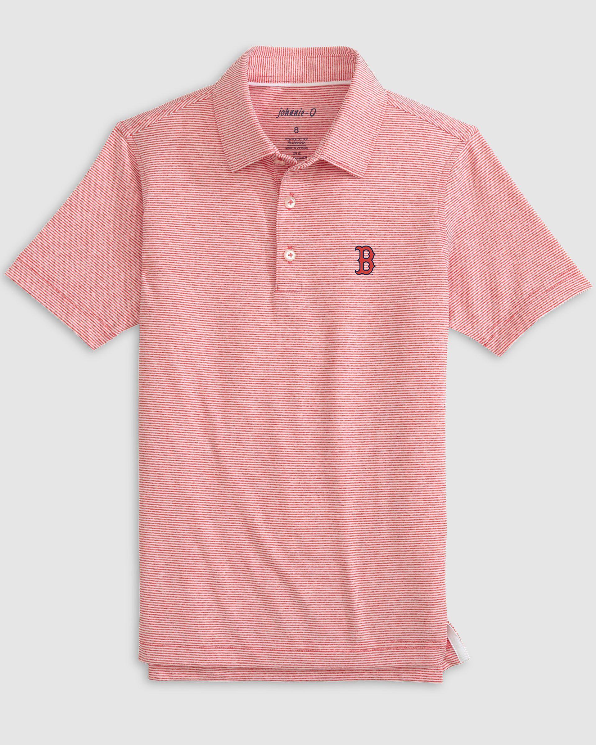 St. Louis Cardinals Lyndonn Striped Jersey Performance Polo - Cooperstown Logo Product Image