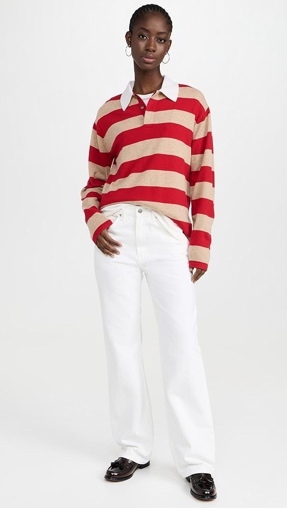 Guest in Residence Striped Rugby Cashmere Sweater | Shopbop Product Image