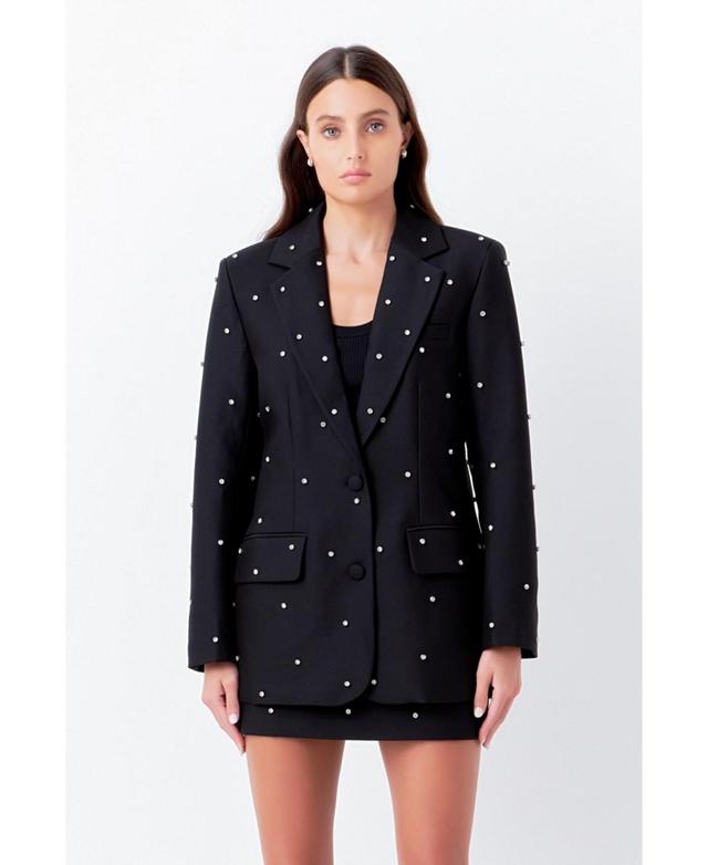 Womens Embellished Blazer Product Image