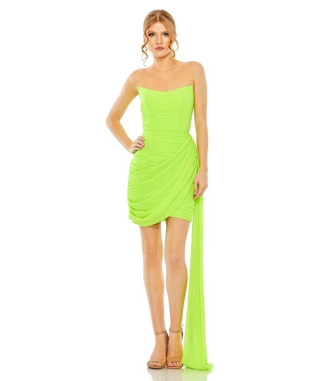 Ieena for Mac Duggal Ruched Side Drape Strapless Minidress Product Image