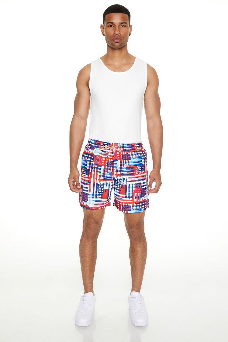 American Flag Print Swim Trunks | Forever 21 Product Image