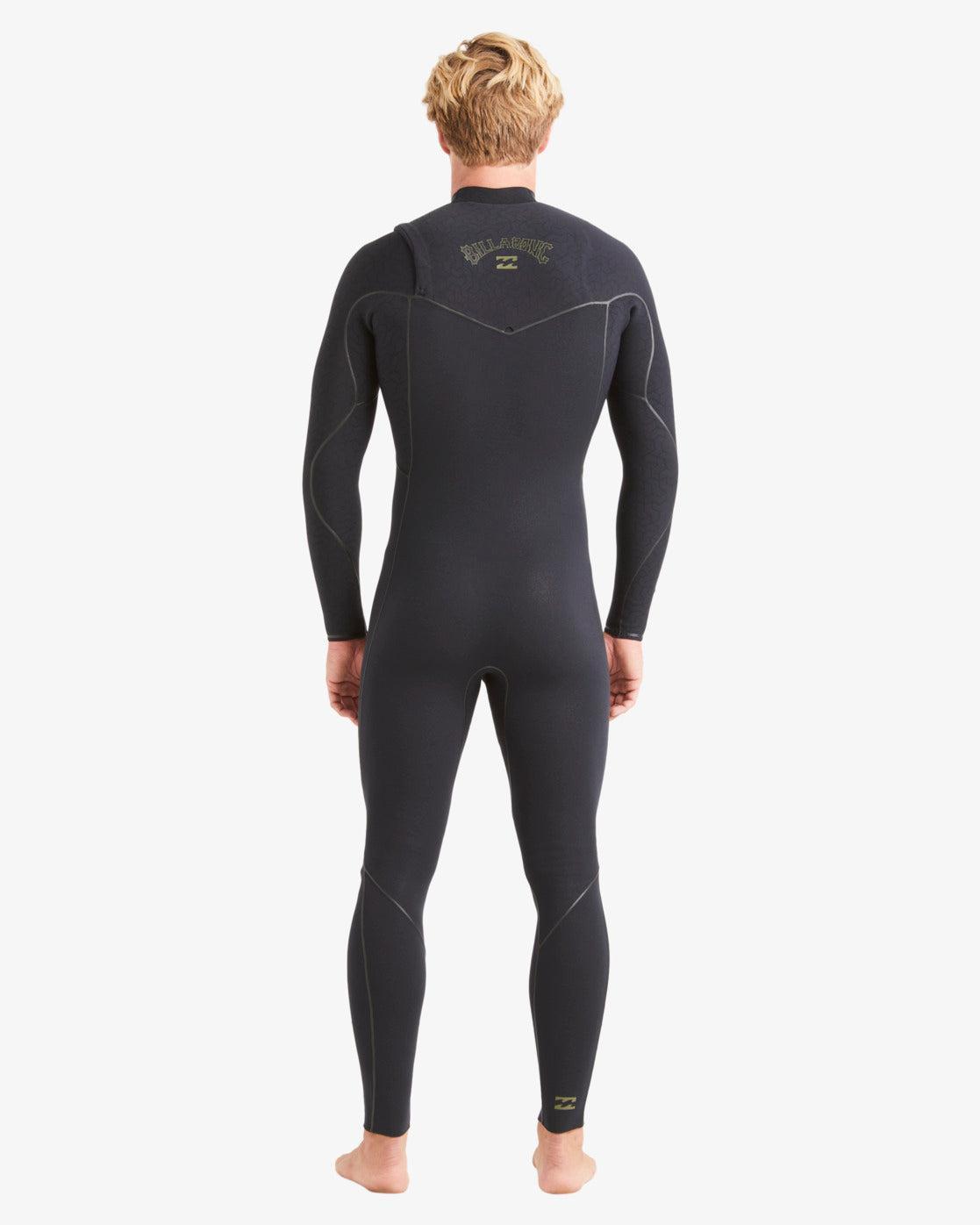 3/2mm Furnace Natural Chest Zip Wetsuit - Black Male Product Image