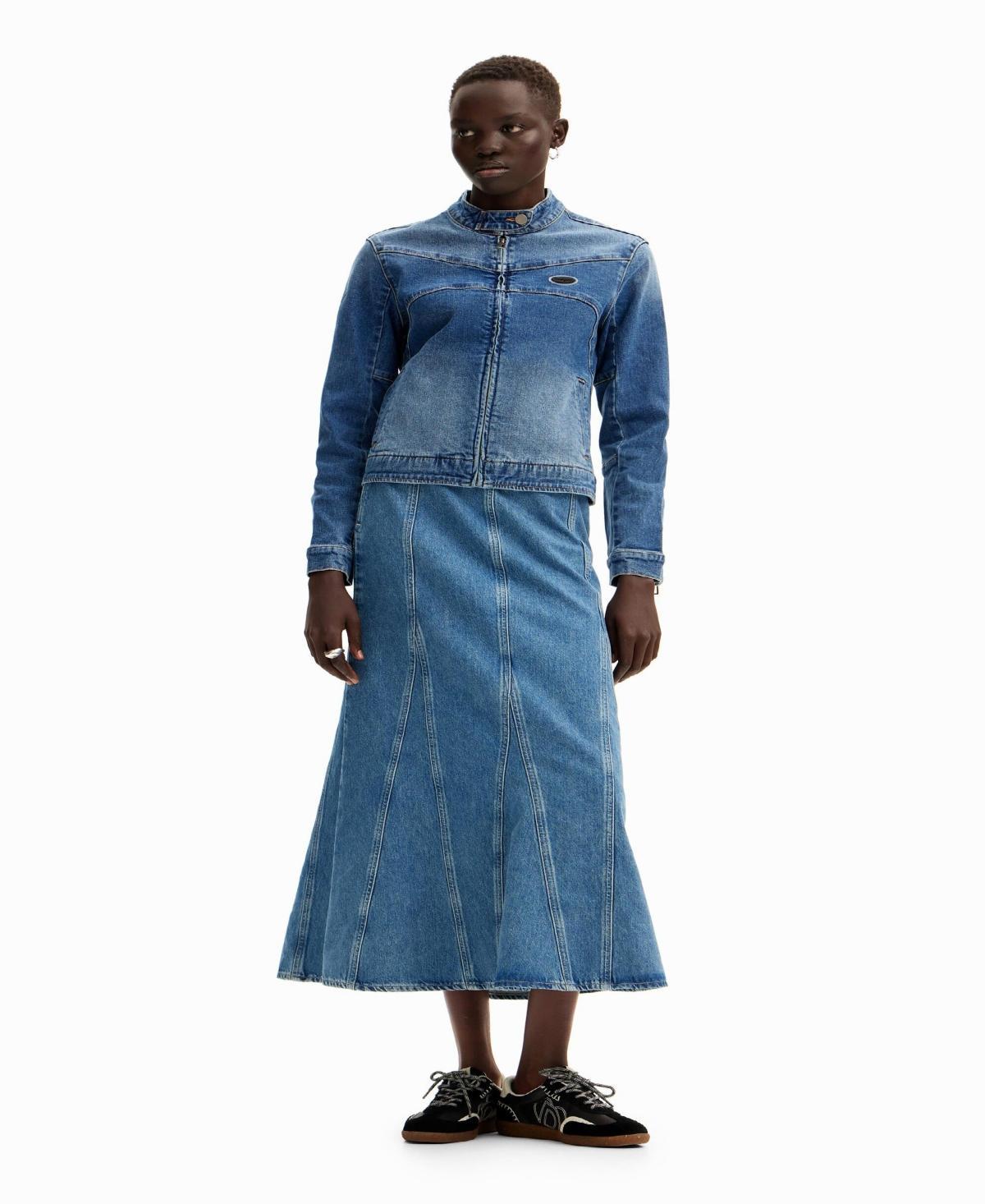 Desigual Womens Long denim skirt Product Image