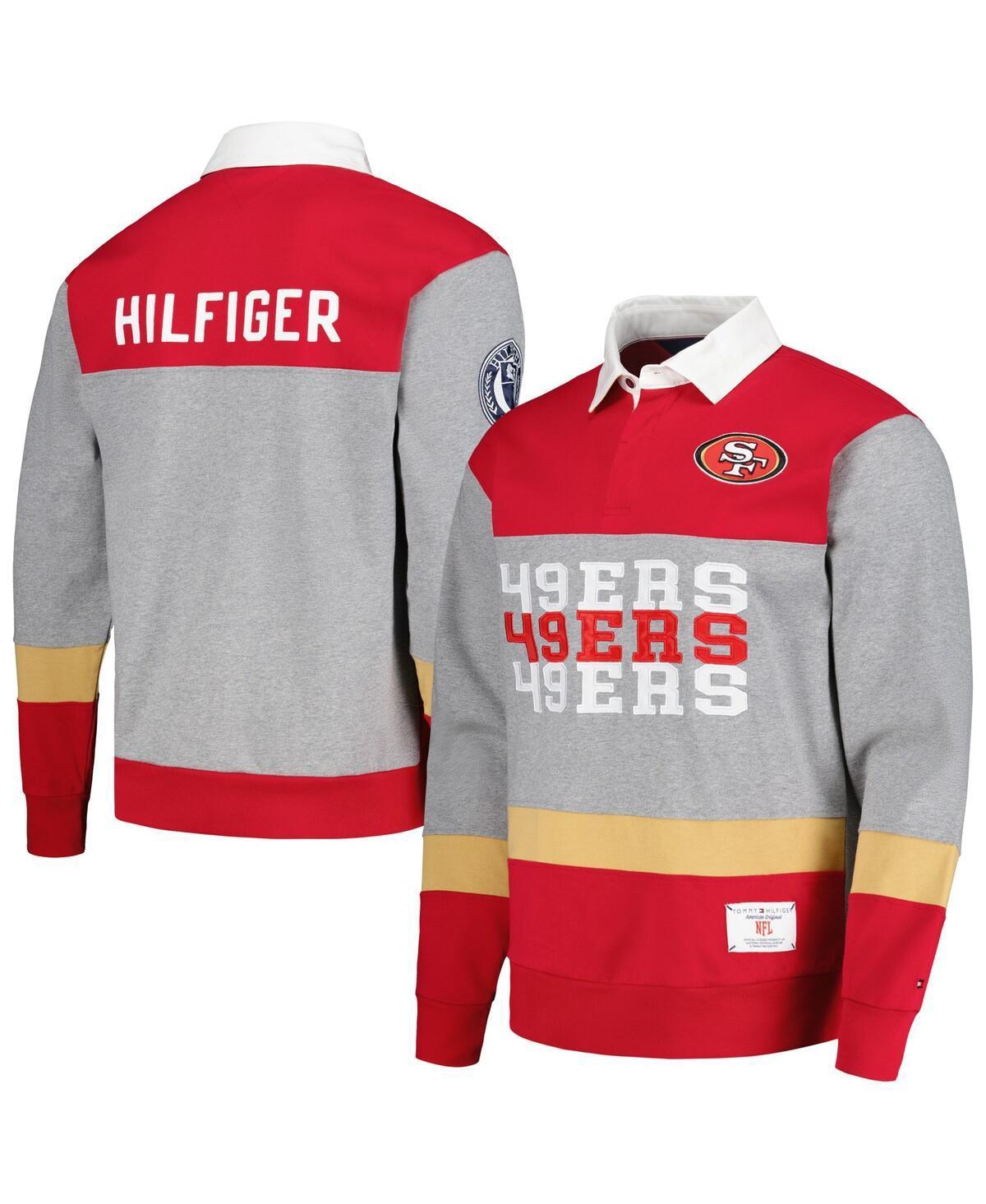 Mens Tommy Hilfiger Scarlet San Francisco 49ers Connor Oversized Rugby Long Sleeve Polo Shirt Product Image