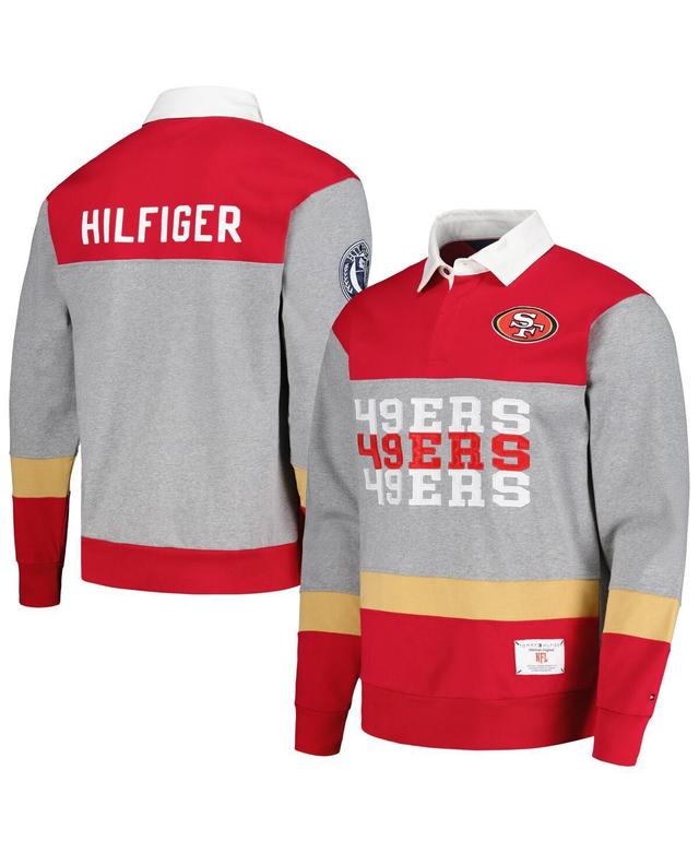 Mens Tommy Hilfiger Scarlet San Francisco 49ers Connor Oversized Rugby Long Sleeve Polo Shirt Product Image