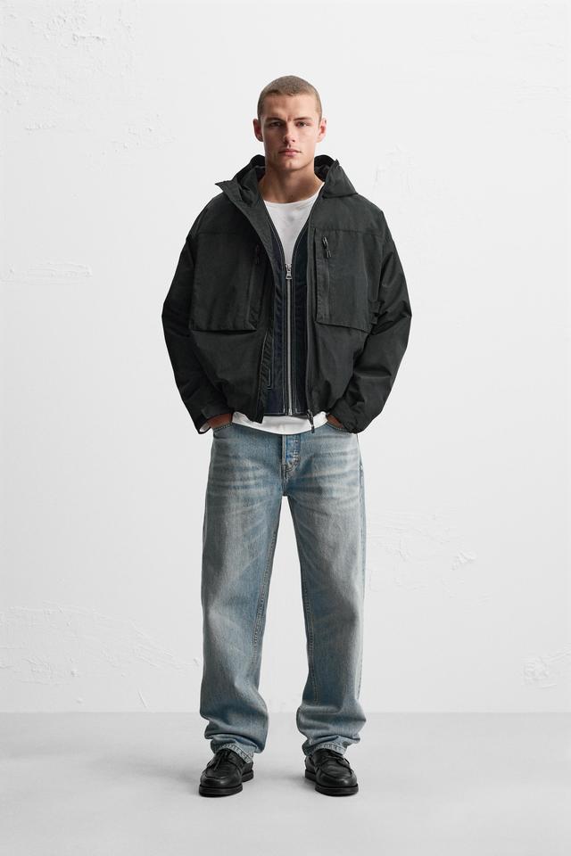 WATER REPELLENT HOODED JACKET Product Image