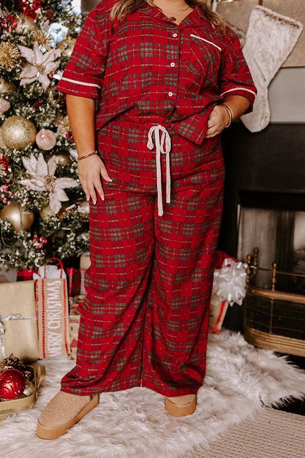 Pretty In Plaid Pajama Pants Curves Product Image