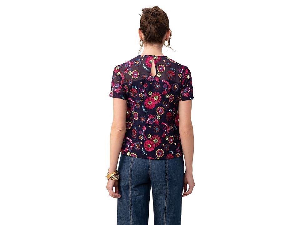 Womens Rochelle Embroidered Floral Top Product Image