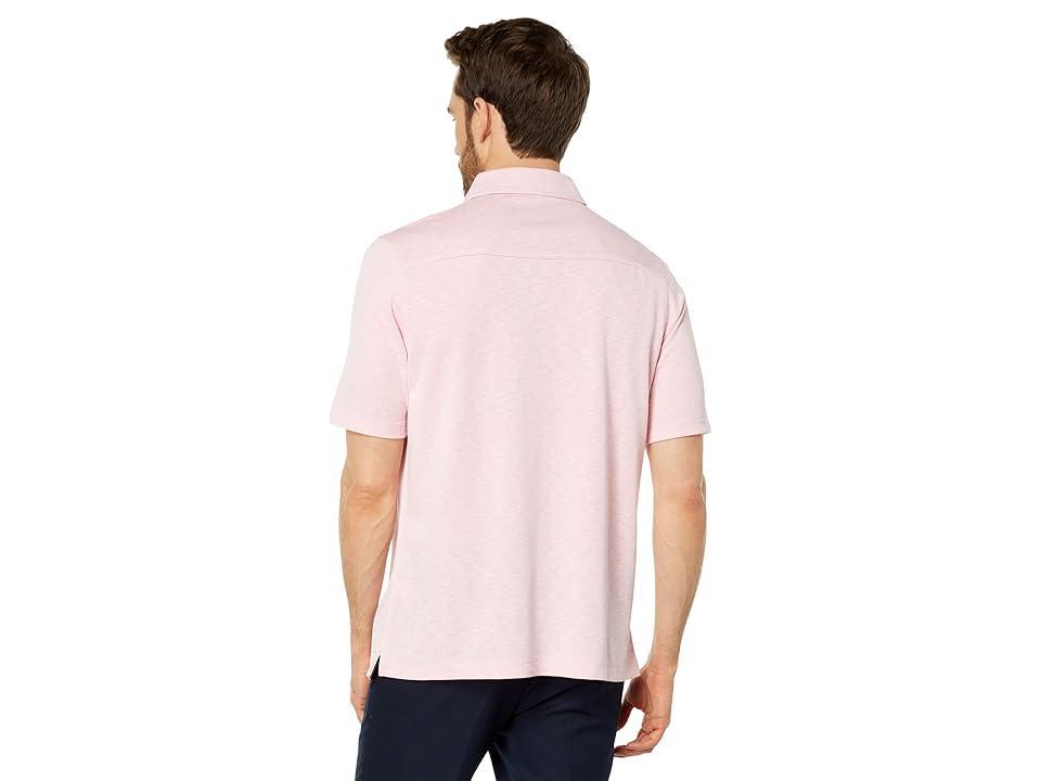 Johnston & Murphy Vintage Slub Polo (Pink) Men's Clothing Product Image