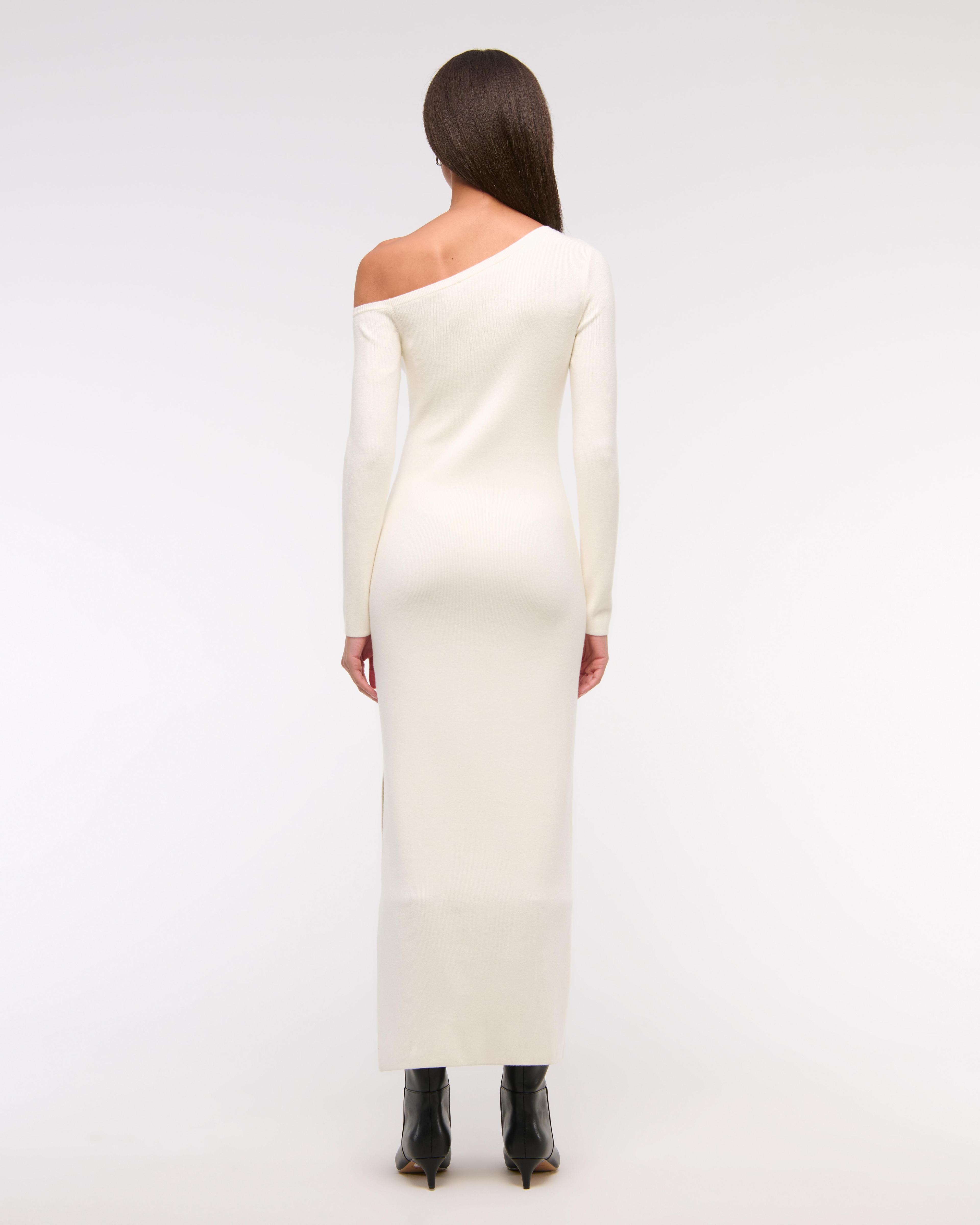 One-Shoulder Maxi Sweater Dress Product Image