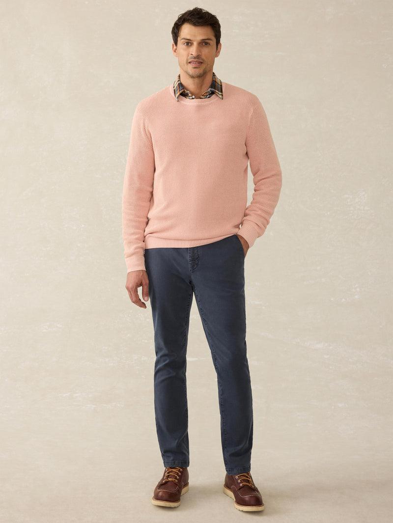 Sunwashed Crewneck Sweater - Coral Dawn Product Image