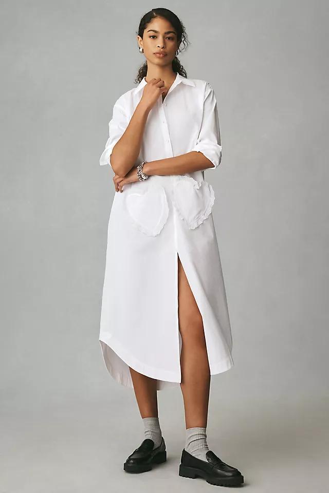 Maeve Long-Sleeve Midi Shirt Dress Product Image