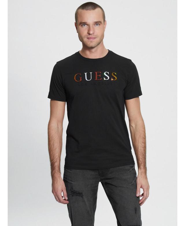 Guess Mens Embossed Logo Short Sleeves T-shirt Product Image