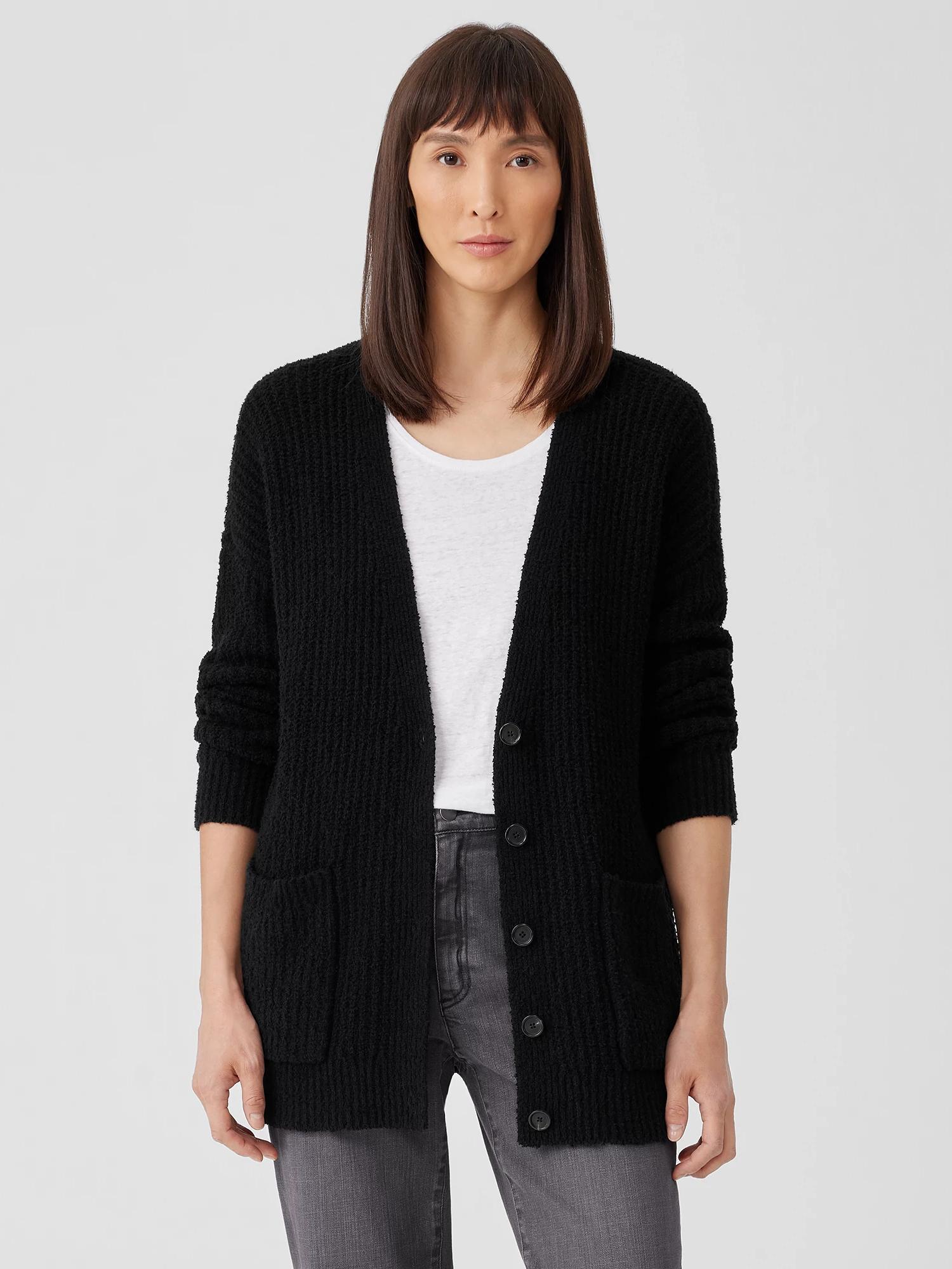 EILEEN FISHER Cotton Fluff Cardiganfemale Product Image