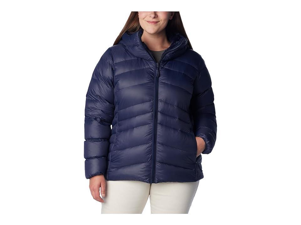 Columbia Plus Size Autumn Park Down Hooded Jacket (Dark Nocturnal) Women's Clothing Product Image