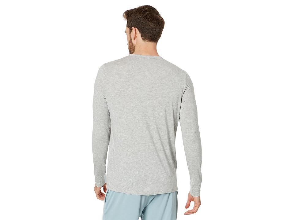 Calvin Klein Mens Ultra Soft Modern Lounge Henley T-Shirt - Grey - S Product Image