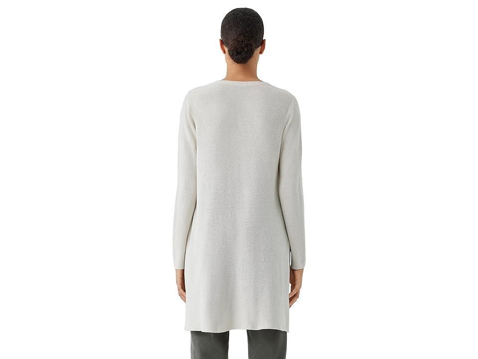 Eileen Fisher Cotton V Neck Tunic Sweater Product Image