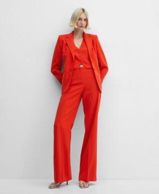 MANGO Belted Wide Leg Ankle Pants Product Image