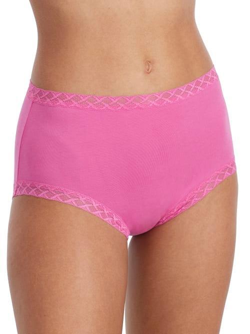 Natori Bliss Lace-Trim High Rise Cotton Brief 755058 Product Image