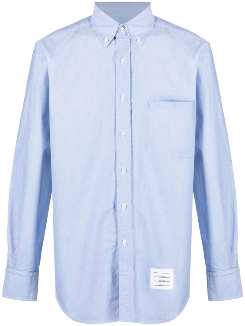 Chest-pocket Oxford Shirt In Blue Product Image