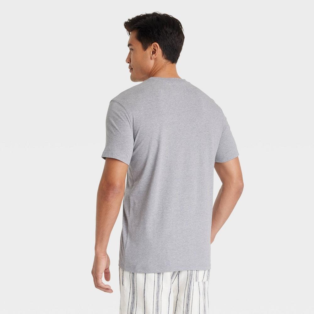 Mens Short Sleeve Crewneck Graphic T-Shirt - Goodfellow & Co Heathered L Product Image