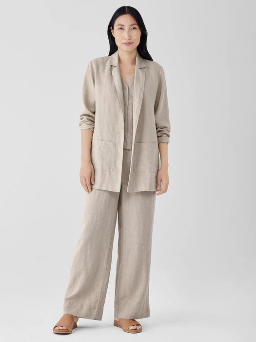 Organic Linen Long Blazer Product Image