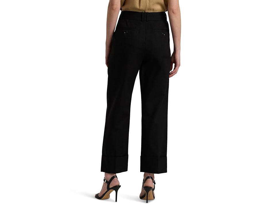 Lauren Ralph Lauren Double-Faced Stretch Cotton Ankle Pants Women's Clothing Product Image